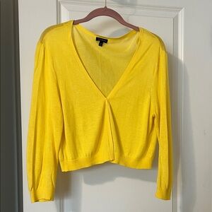 Talbots yellow thin rayon sweater. Size M